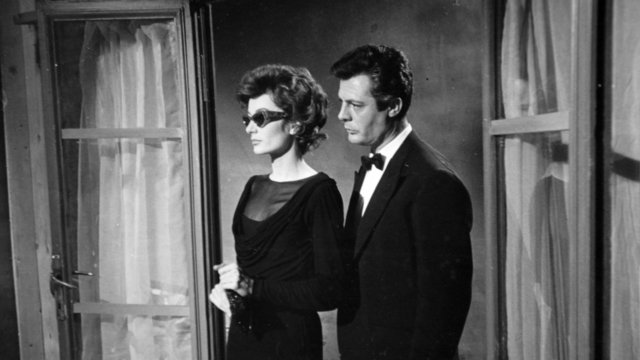 Anouk Aimée, Marcello Mastroianni - La dolce vita, Fellini, 1960, Coll. Fondation Fellini
